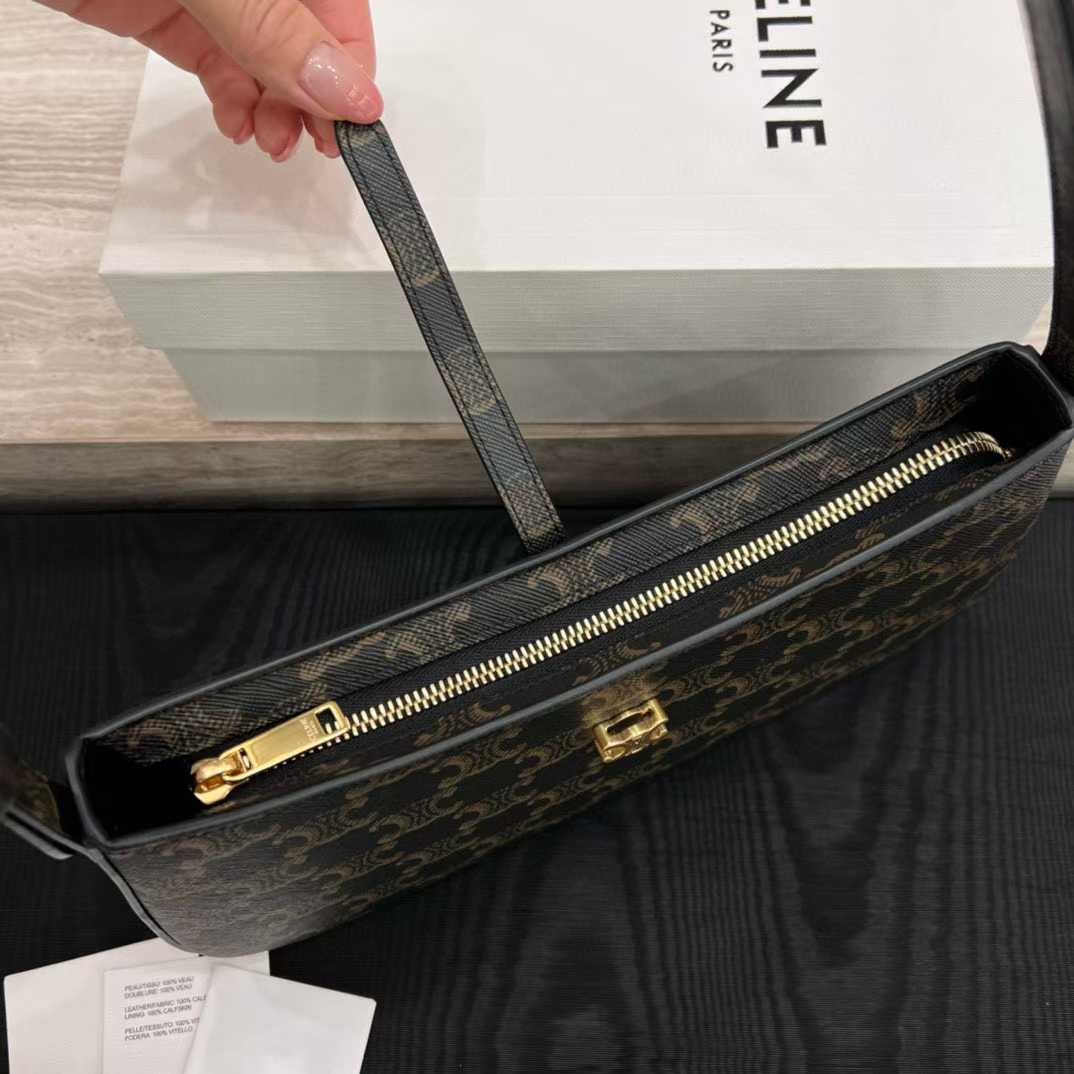 Celine TINA SHOULDER BAG IN Triomphe canvas view 9