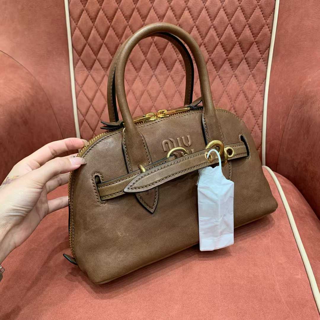 Miu Miu Aventure nappa leather top-handle bag view 1