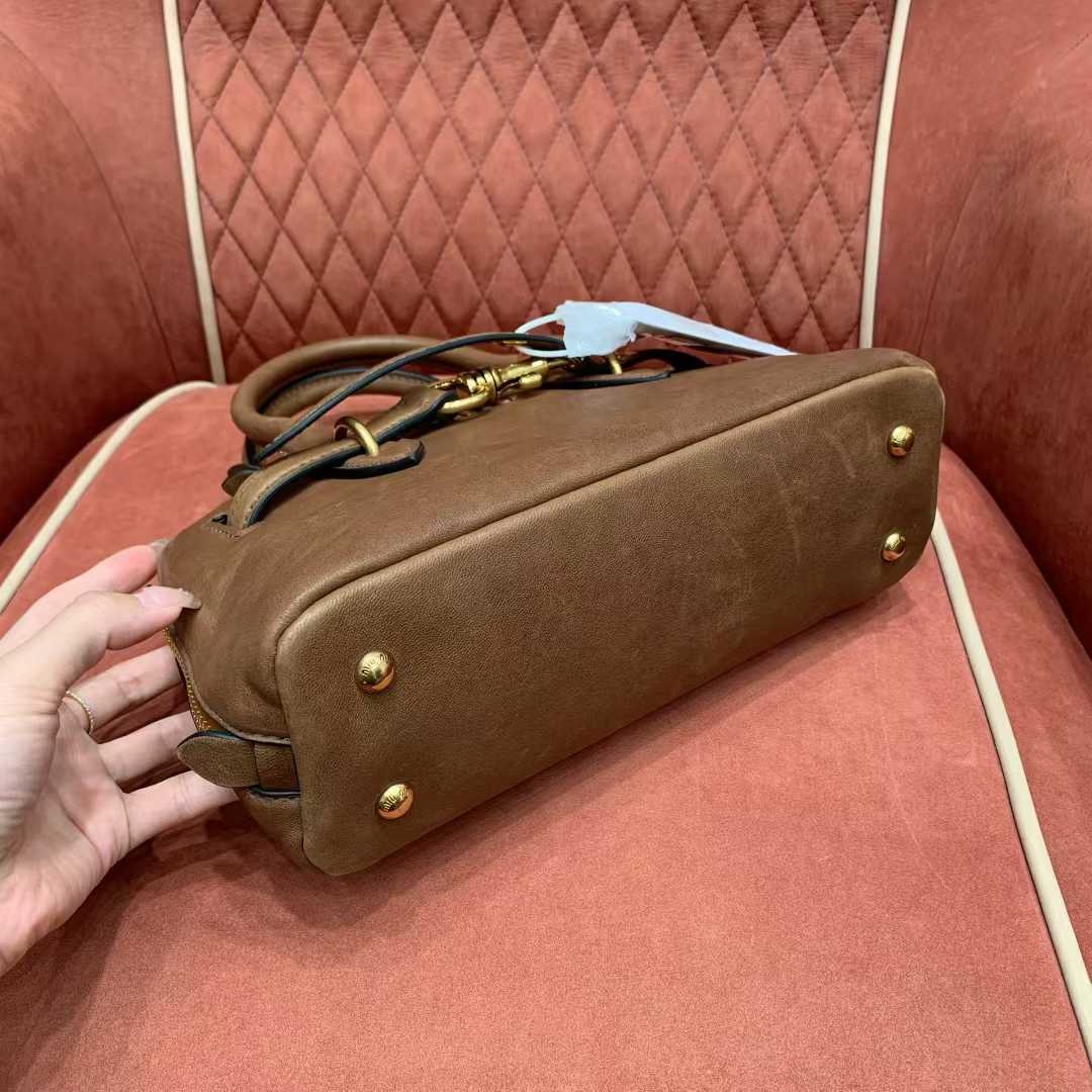 Miu Miu Aventure nappa leather top-handle bag view 4
