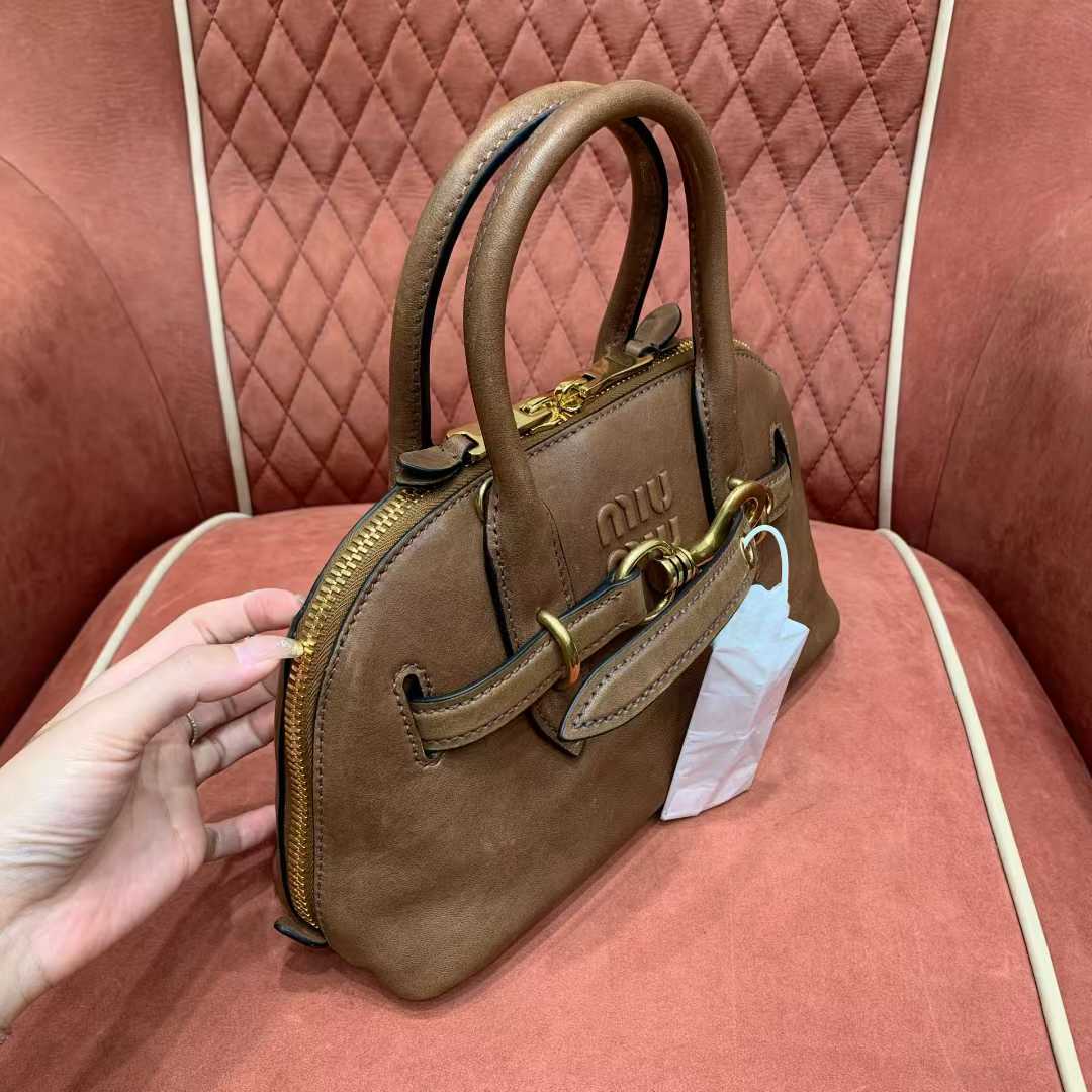 Miu Miu Aventure nappa leather top-handle bag view 5