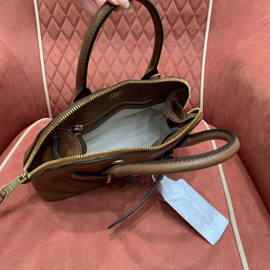 Miu Miu Aventure nappa leather top-handle bag view 7