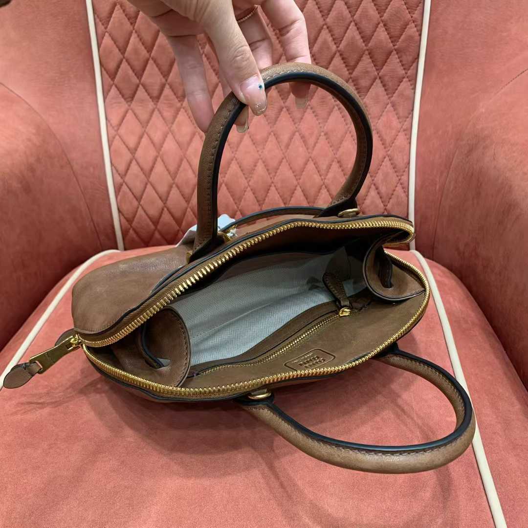 Miu Miu Aventure nappa leather top-handle bag view 8