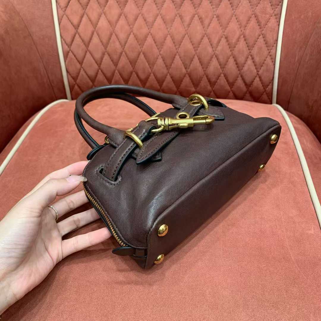 Miu Miu Aventure nappa leather top-handle bag view 3