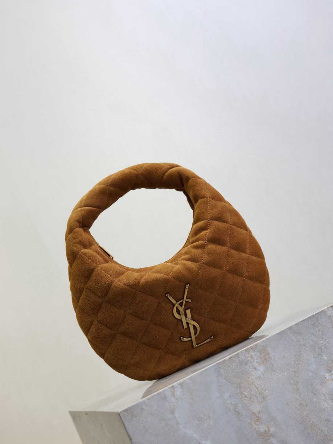 Saint Laurent ICARINO in quilted suede view 2