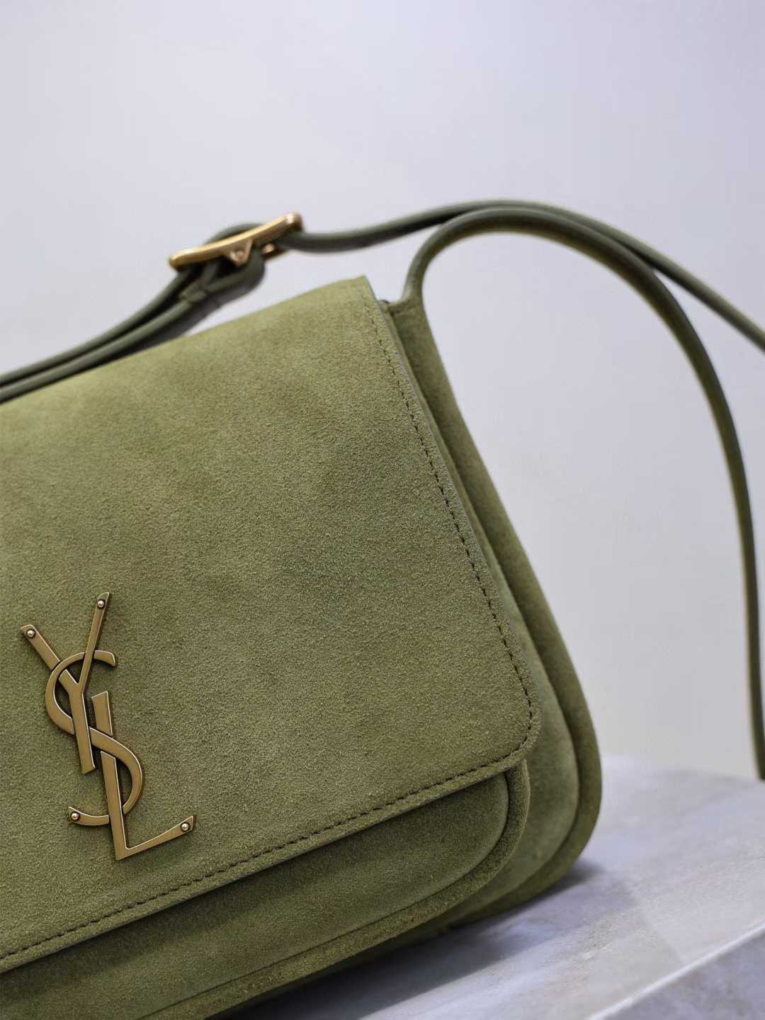 Saint Laurent NIKI satchel in suede view 3