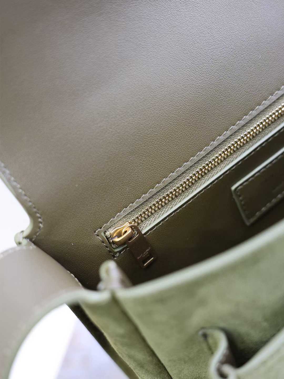 Saint Laurent NIKI satchel in suede view 6