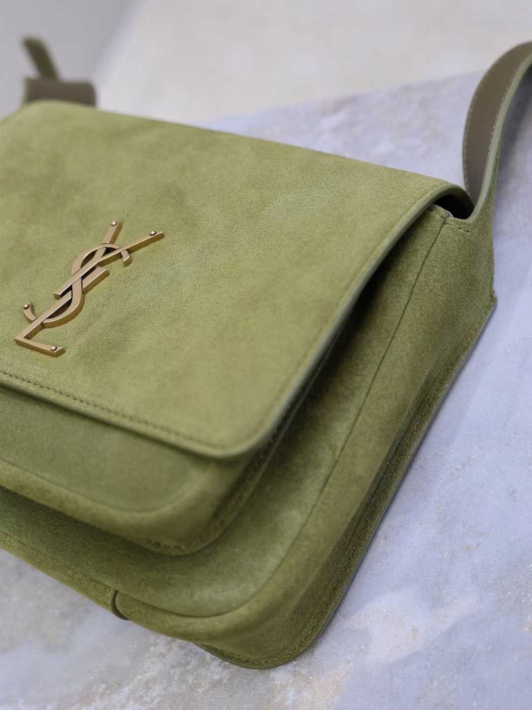 Saint Laurent NIKI satchel in suede view 7