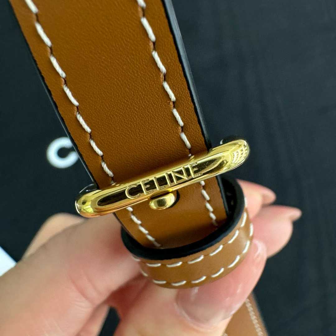 Celine FOLCO SHOULDER BAG IN Triomphe Canvas and Calfskin view 7