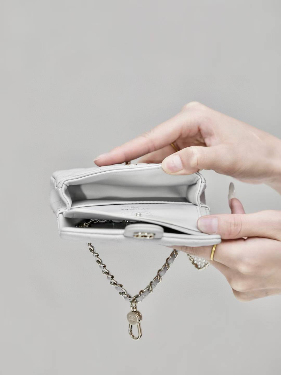 Chanel Classic Mini Bag with hook view 3