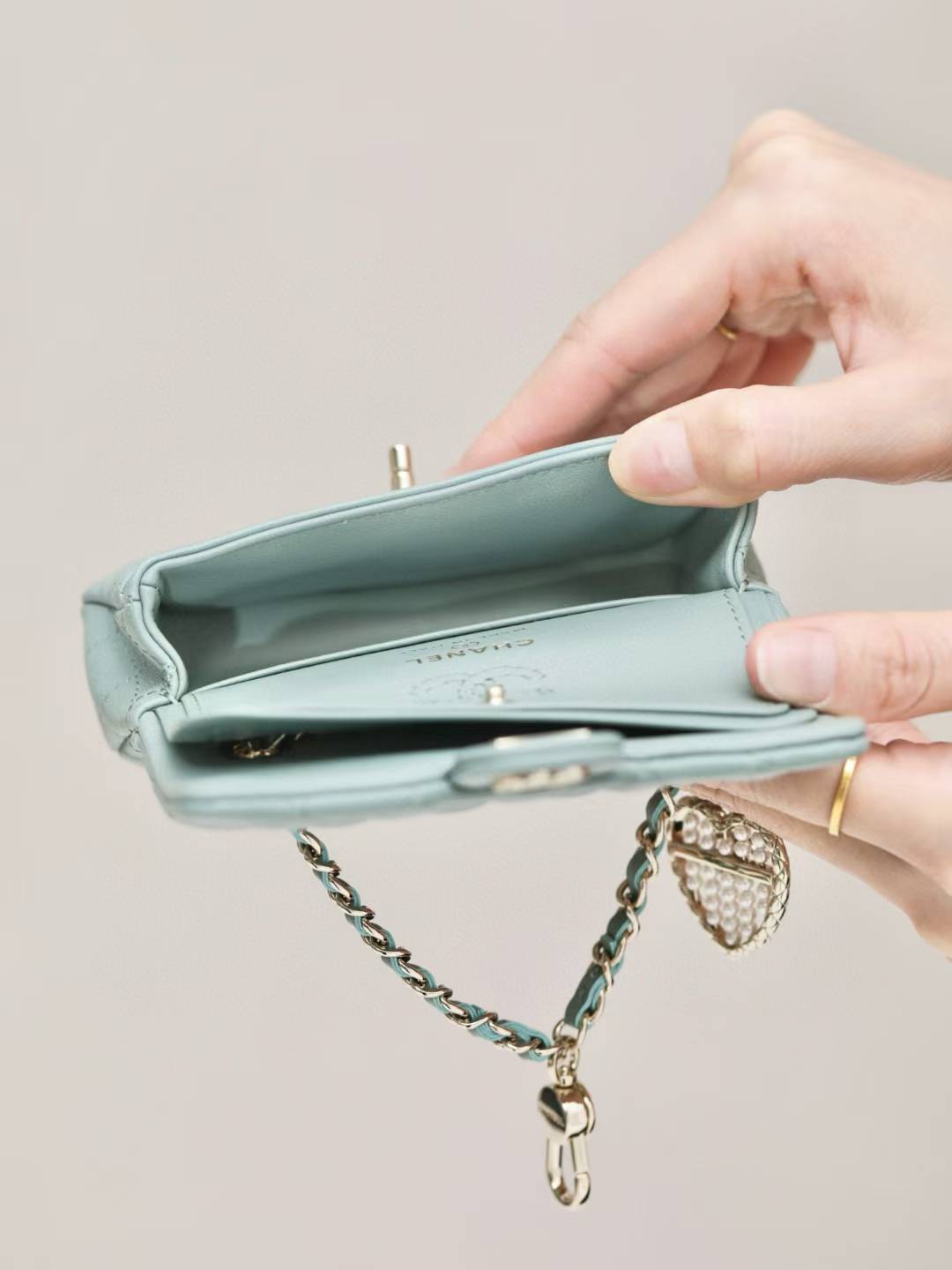 Chanel Classic Mini Bag with hook view 3