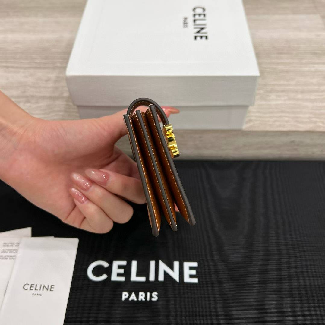 Celine Accordeon Card Holder Nino In Supple Grained Calfskin view 4