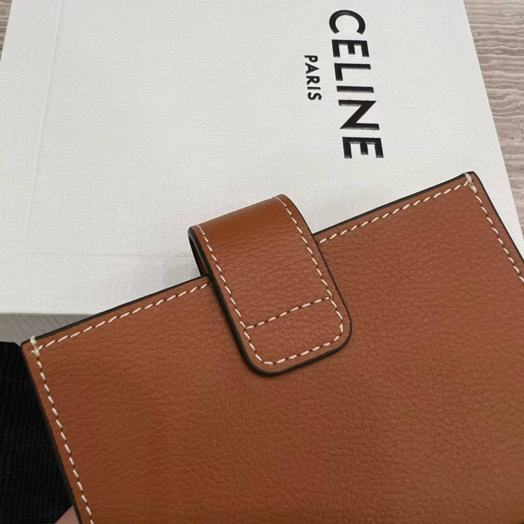 Celine Accordeon Card Holder Nino In Supple Grained Calfskin view 9