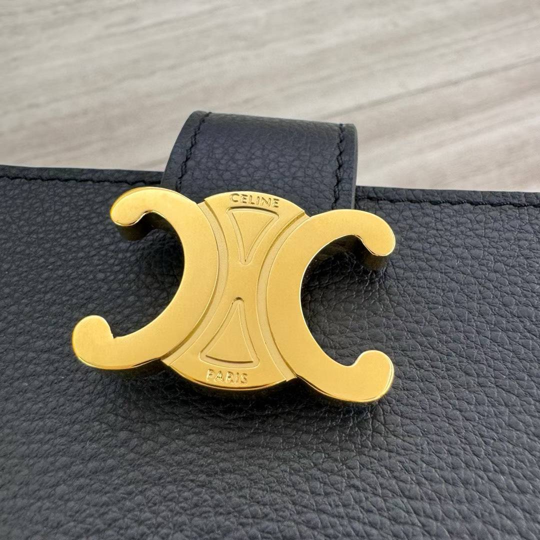 Celine Accordeon Card Holder Nino In Supple Grained Calfskin view 5