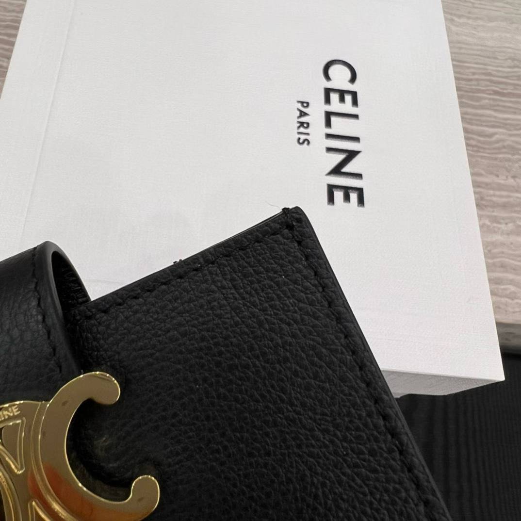 Celine Accordeon Card Holder Nino In Supple Grained Calfskin view 7