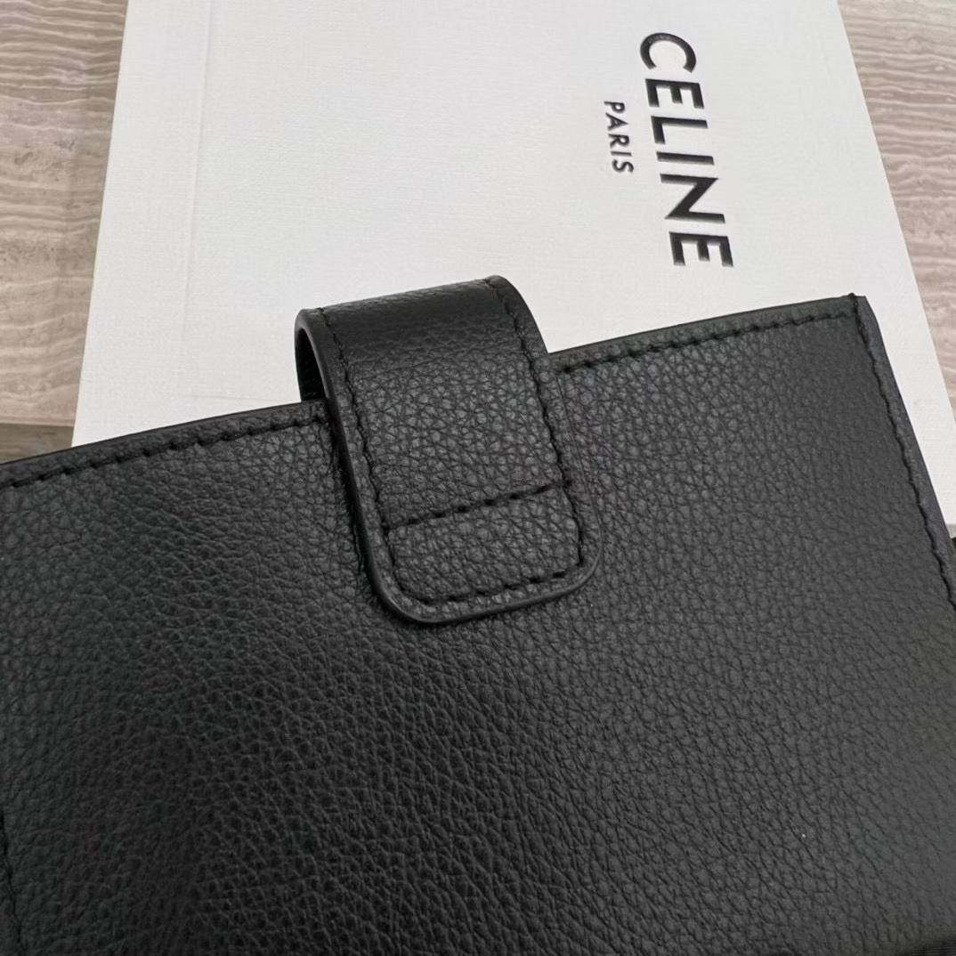 Celine Accordeon Card Holder Nino In Supple Grained Calfskin view 8