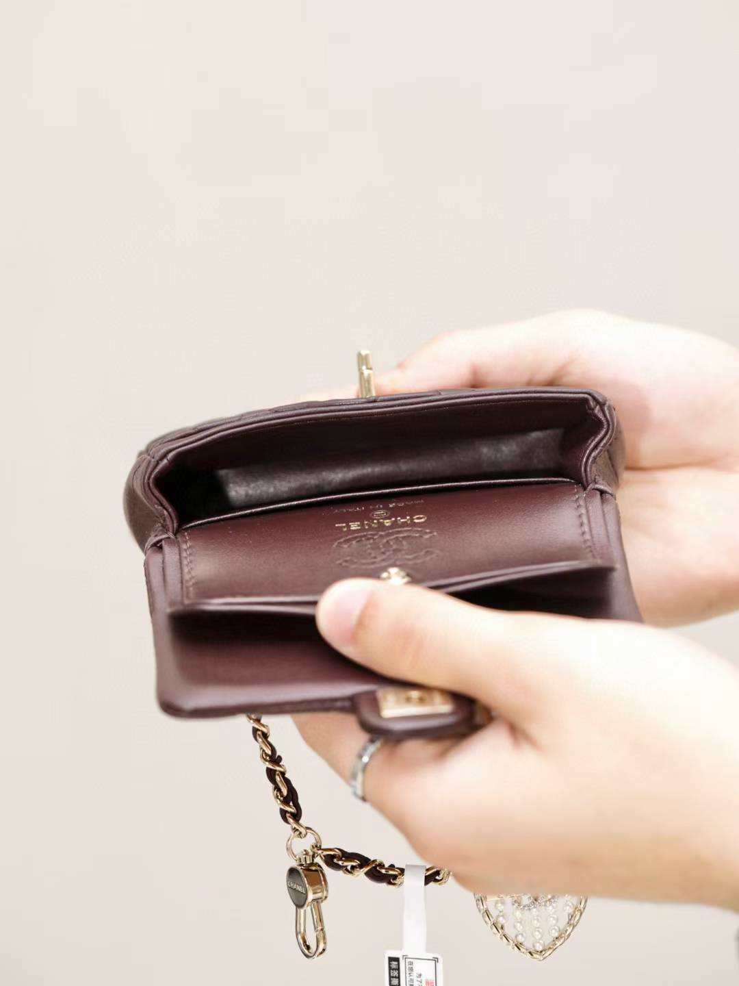 Chanel Classic Mini Bag with hook view 3
