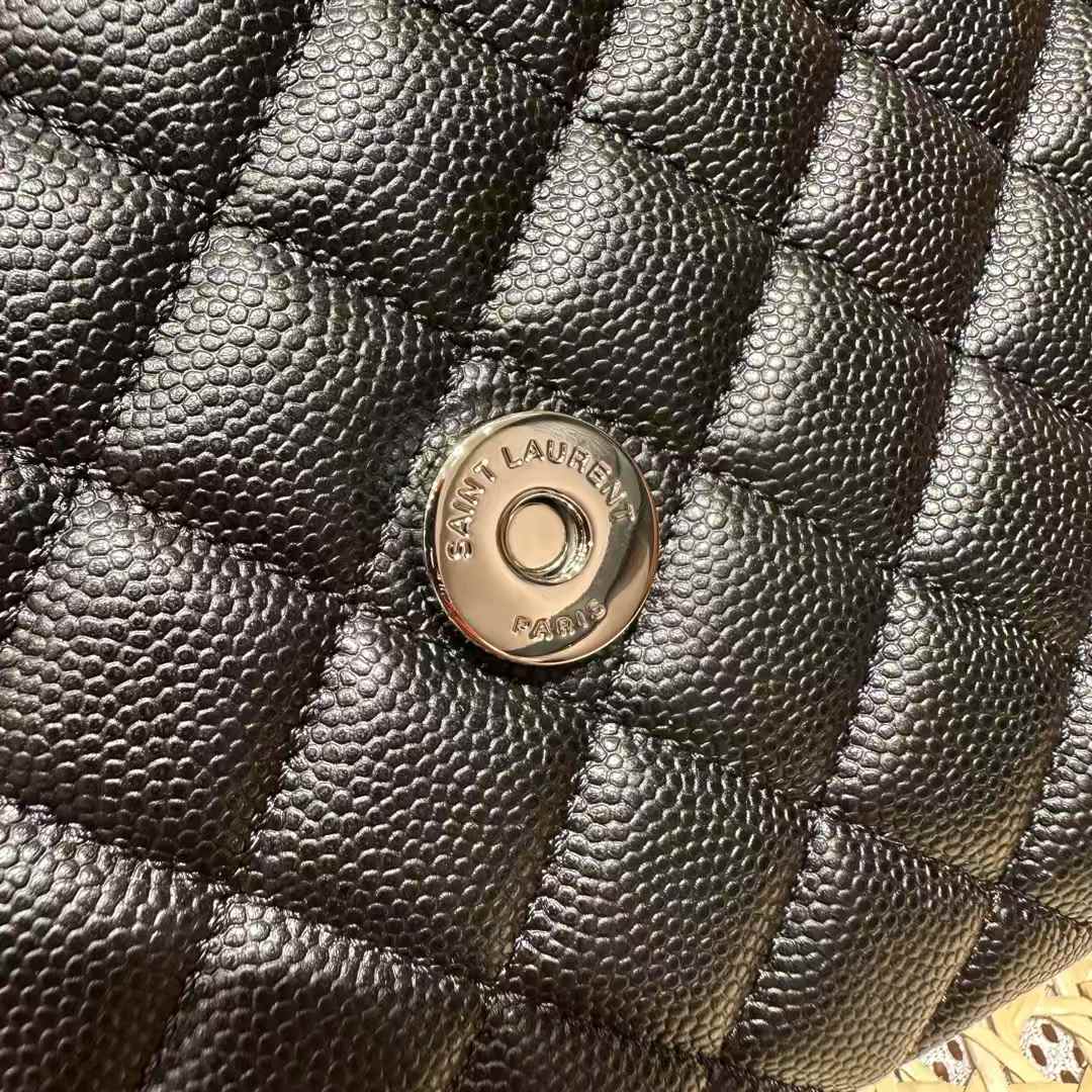 Saint Laurent envelope quilted grain de poudre embossed leather view 8