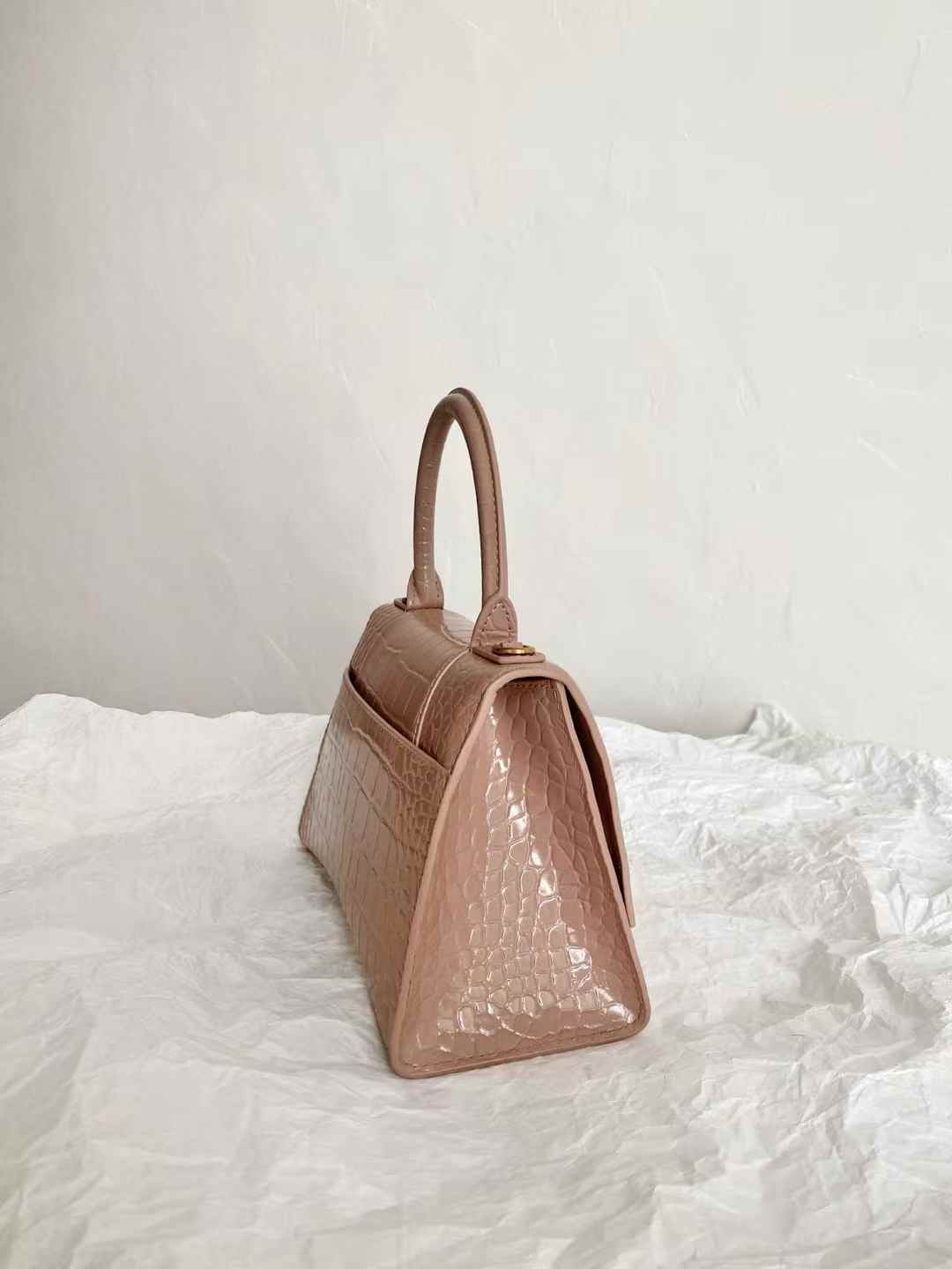 Balenciaga Women’s Hourglass Handbag Small in Nude view 3