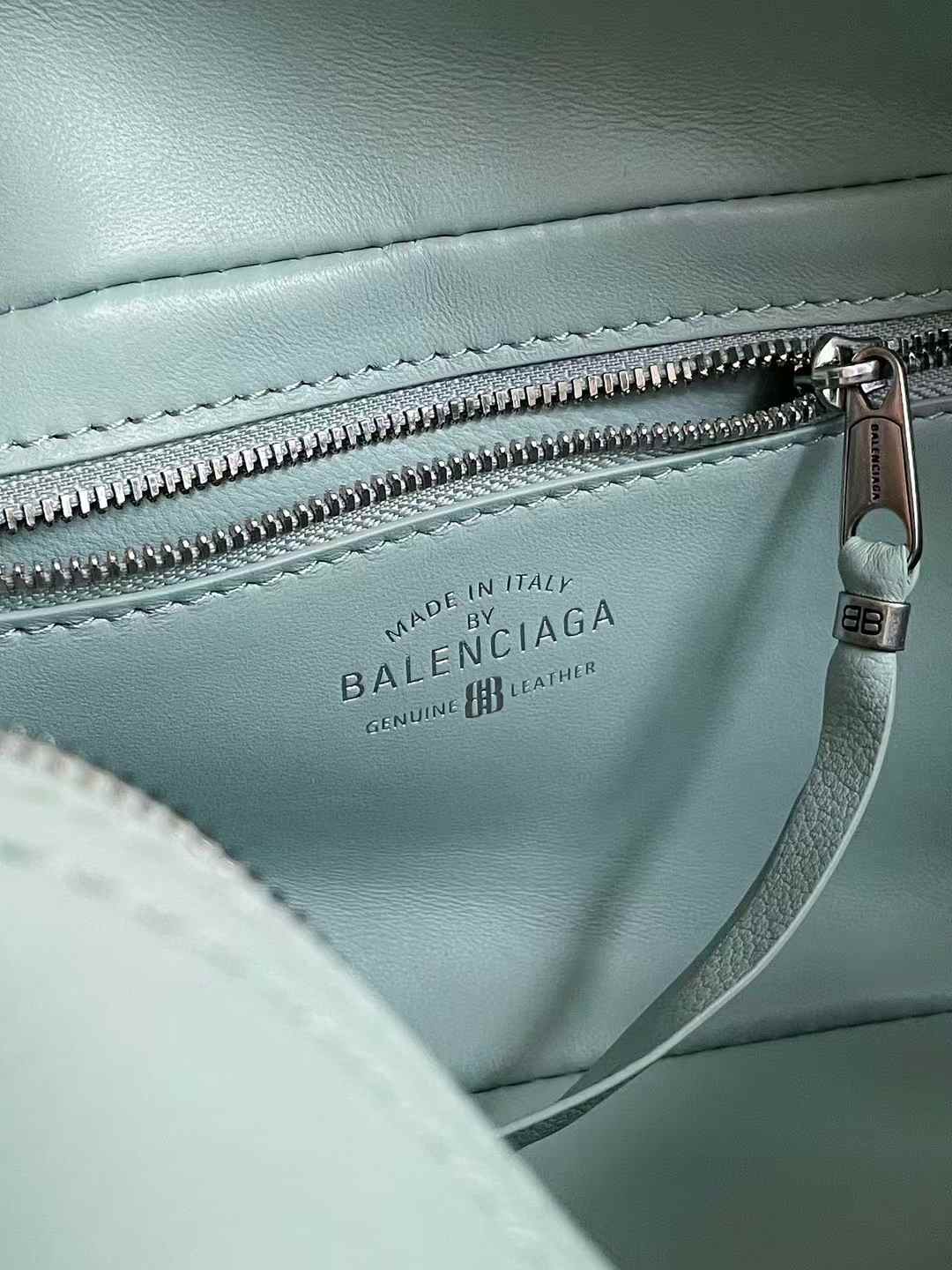 Balenciaga Women’s Carrie Bowling Bag in Mineral Green view 6