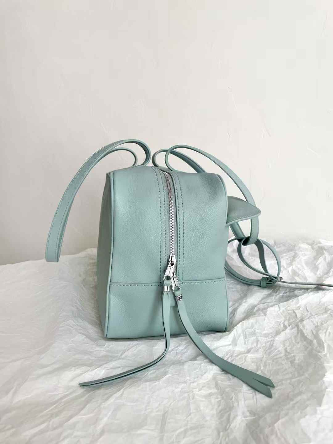 Balenciaga Women’s Carrie Bowling Bag in Mineral Green view 2