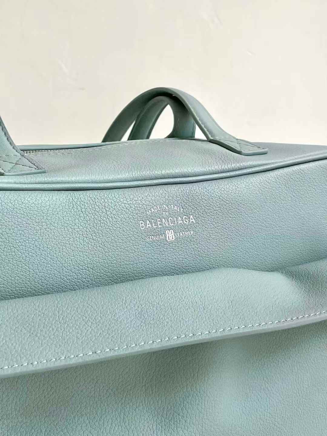 Balenciaga Women’s Carrie Bowling Bag in Mineral Green view 4