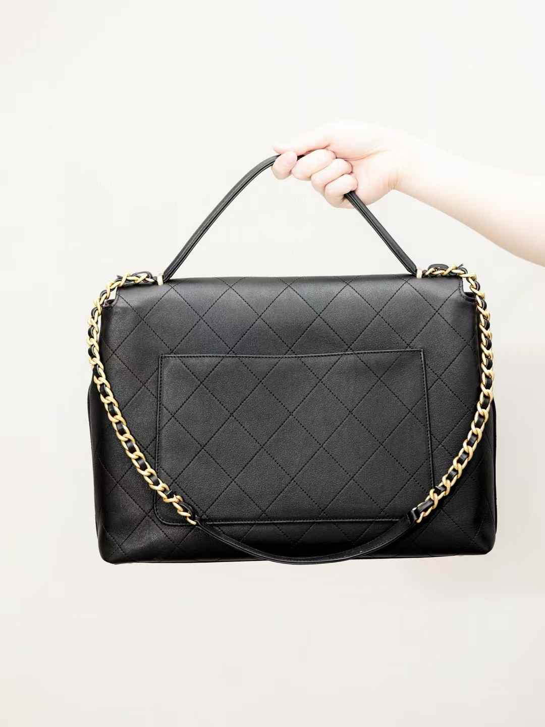 Chanel Maxi Flap Bag With Top Handle view 12