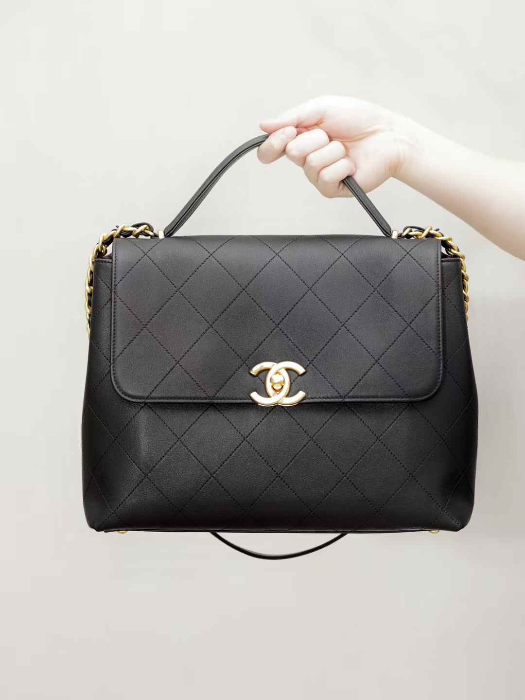 Chanel Maxi Flap Bag With Top Handle view 3