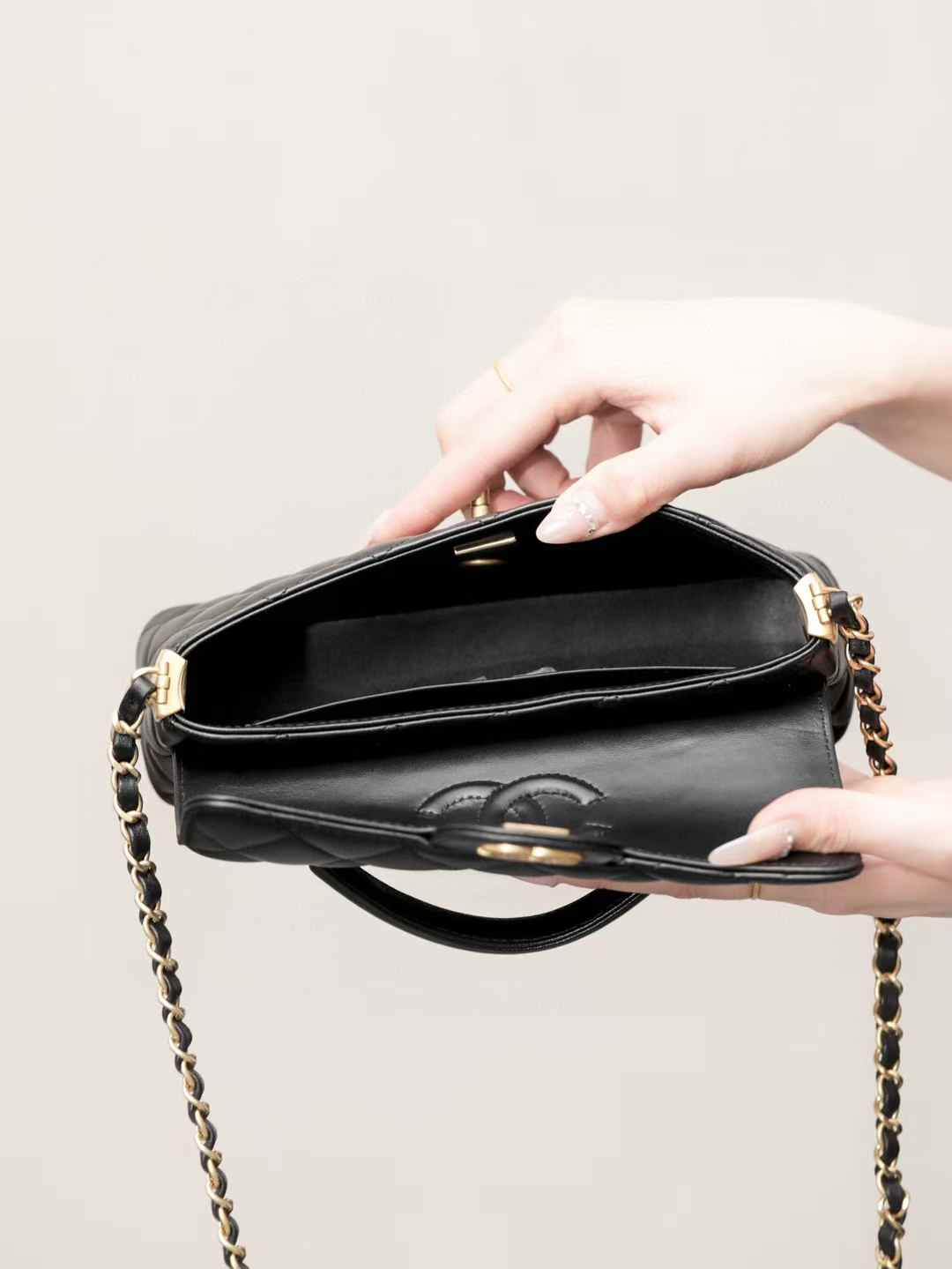 Chanel Small Flap Bag with Top Handle view 3