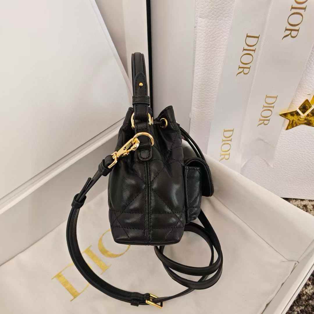 Dior Mini Caro Bucket Bag view 3