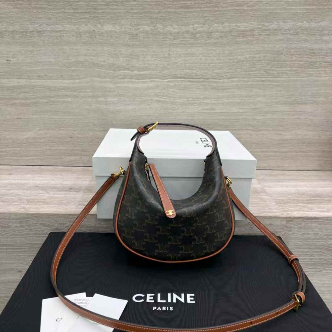 Celine Teen Lulu In Triomphe Canvas And Calfskin view 1