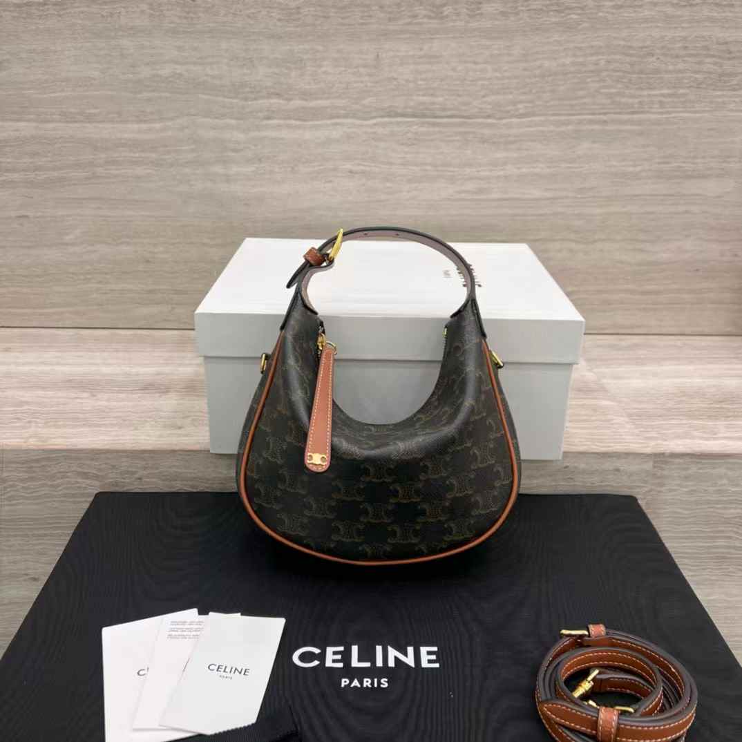 Celine Teen Lulu In Triomphe Canvas And Calfskin view 2