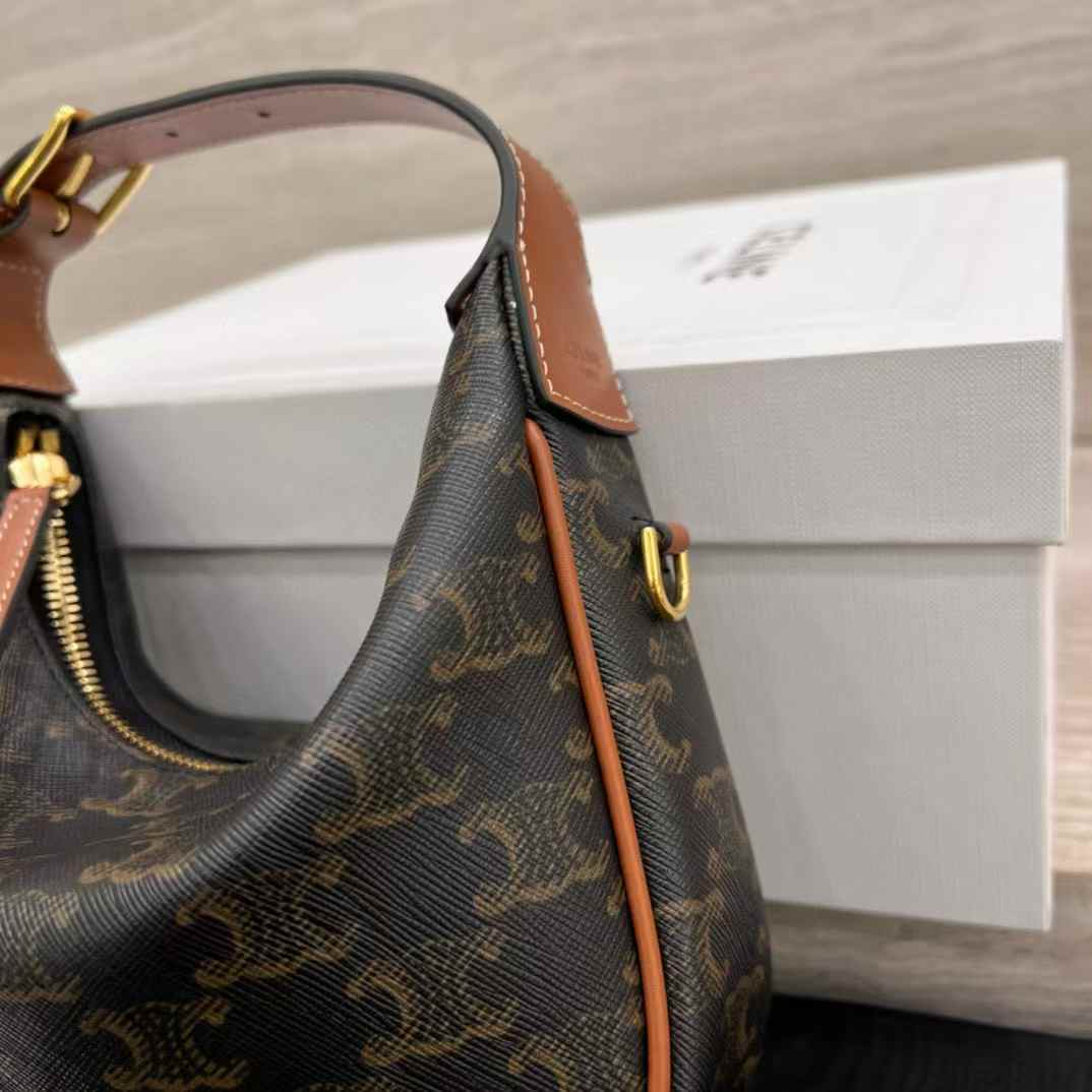 Celine Teen Lulu In Triomphe Canvas And Calfskin view 4