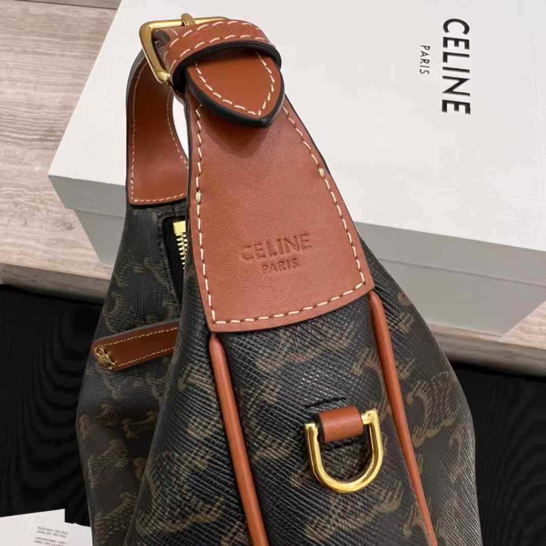 Celine Teen Lulu In Triomphe Canvas And Calfskin view 5