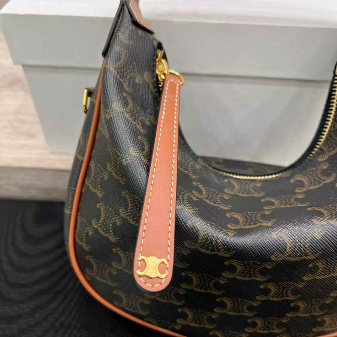 Celine Teen Lulu In Triomphe Canvas And Calfskin view 8
