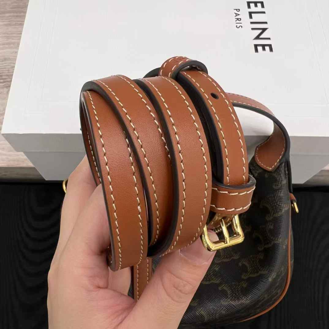 Celine Teen Lulu In Triomphe Canvas And Calfskin view 9