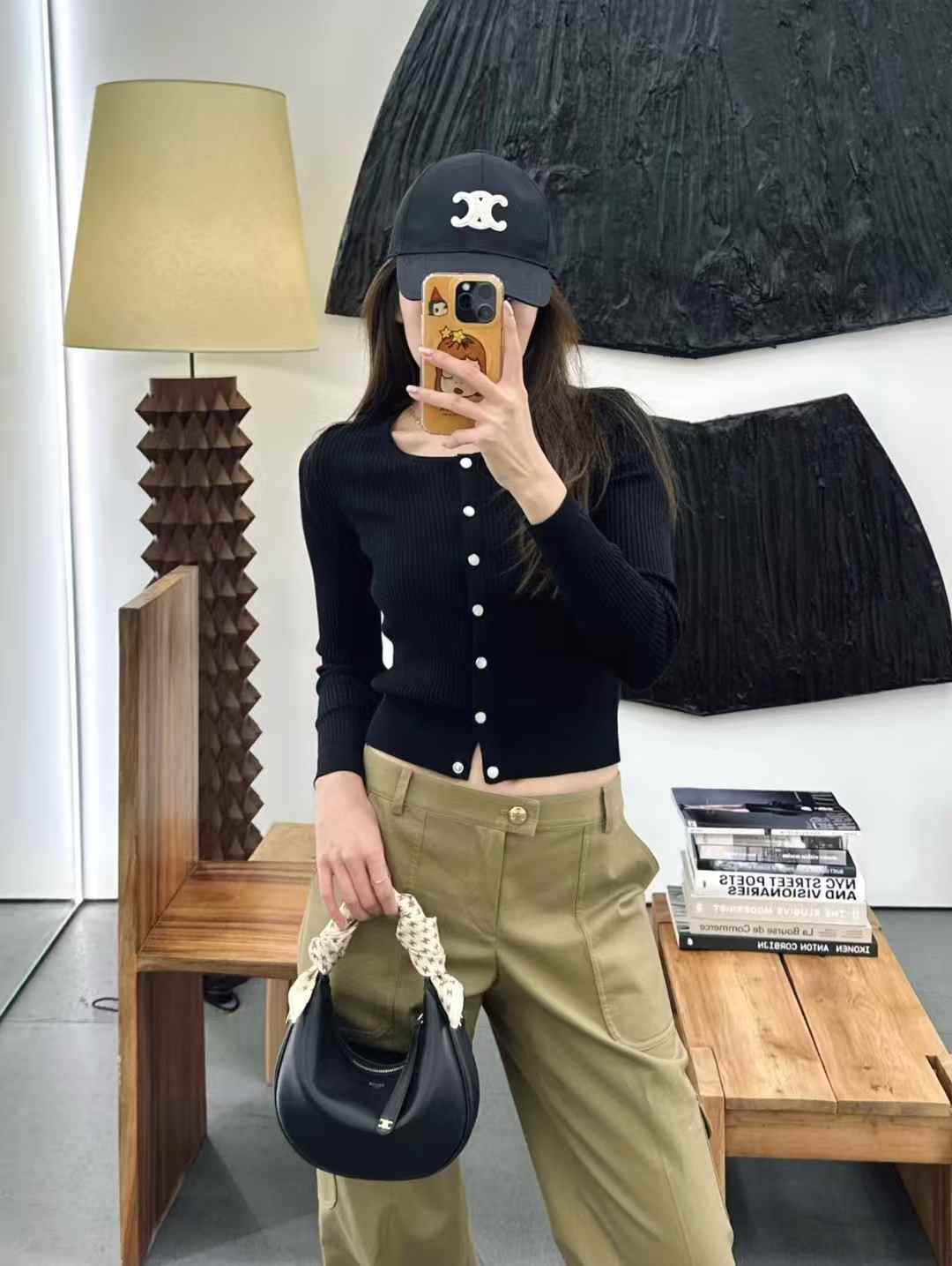 Celine Teen Lulu In Supple Grained Calfskin view 9