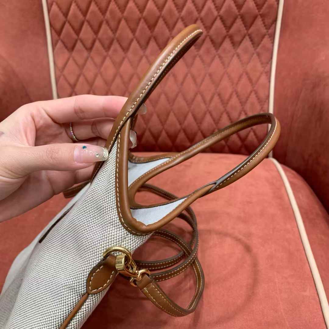 Miu Miu IVY canvas and leather bag view 6