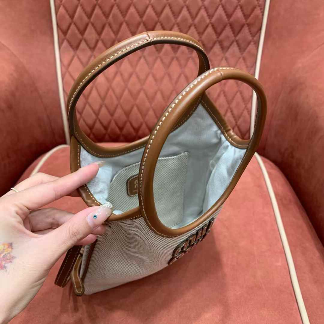 Miu Miu IVY canvas and leather bag view 8