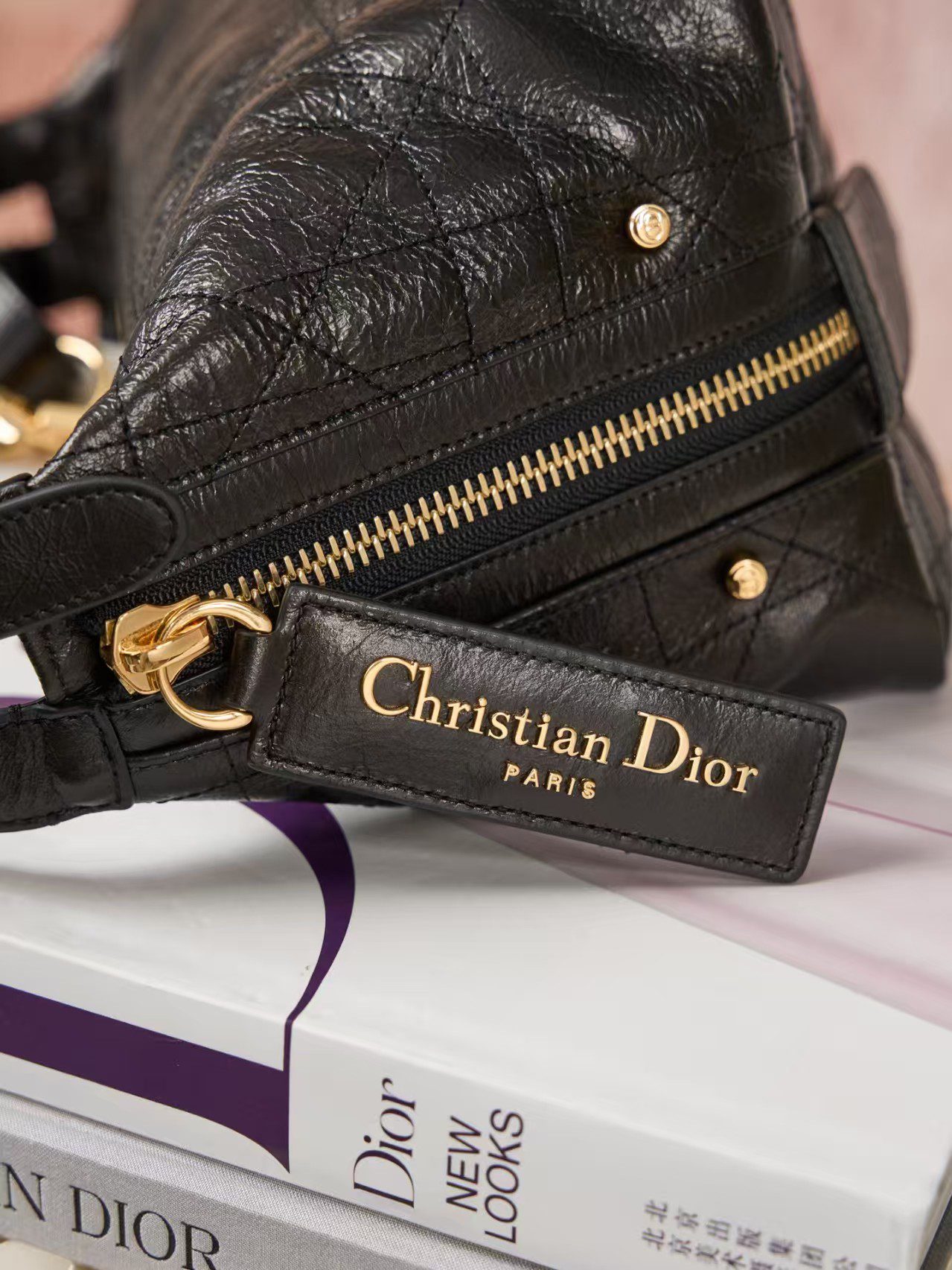 Dior D-Journey Bag in Crinkled Calfskin view 6