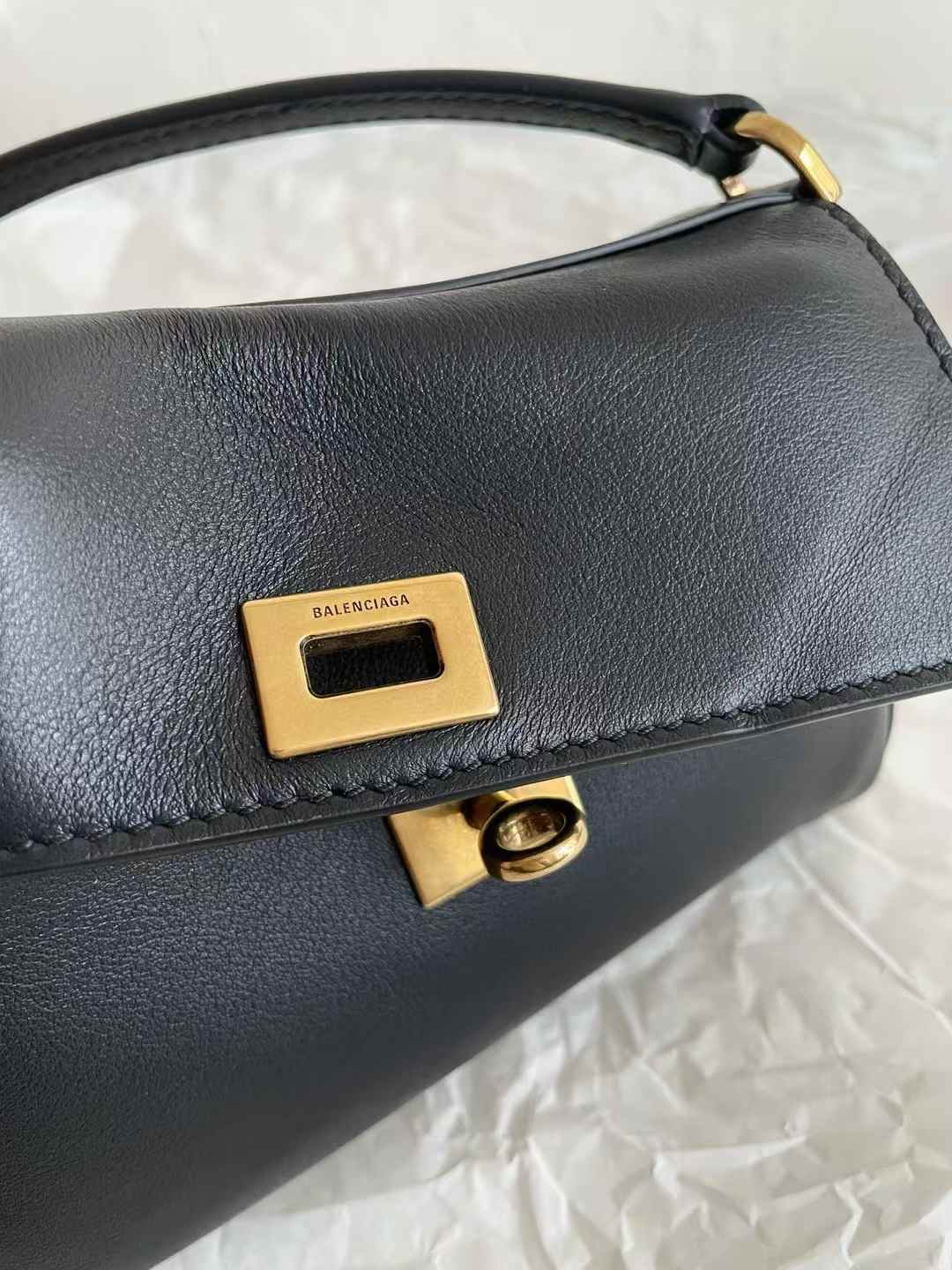 Balenciaga Women’s Rodeo Nano Bag With Chain in Black view 5