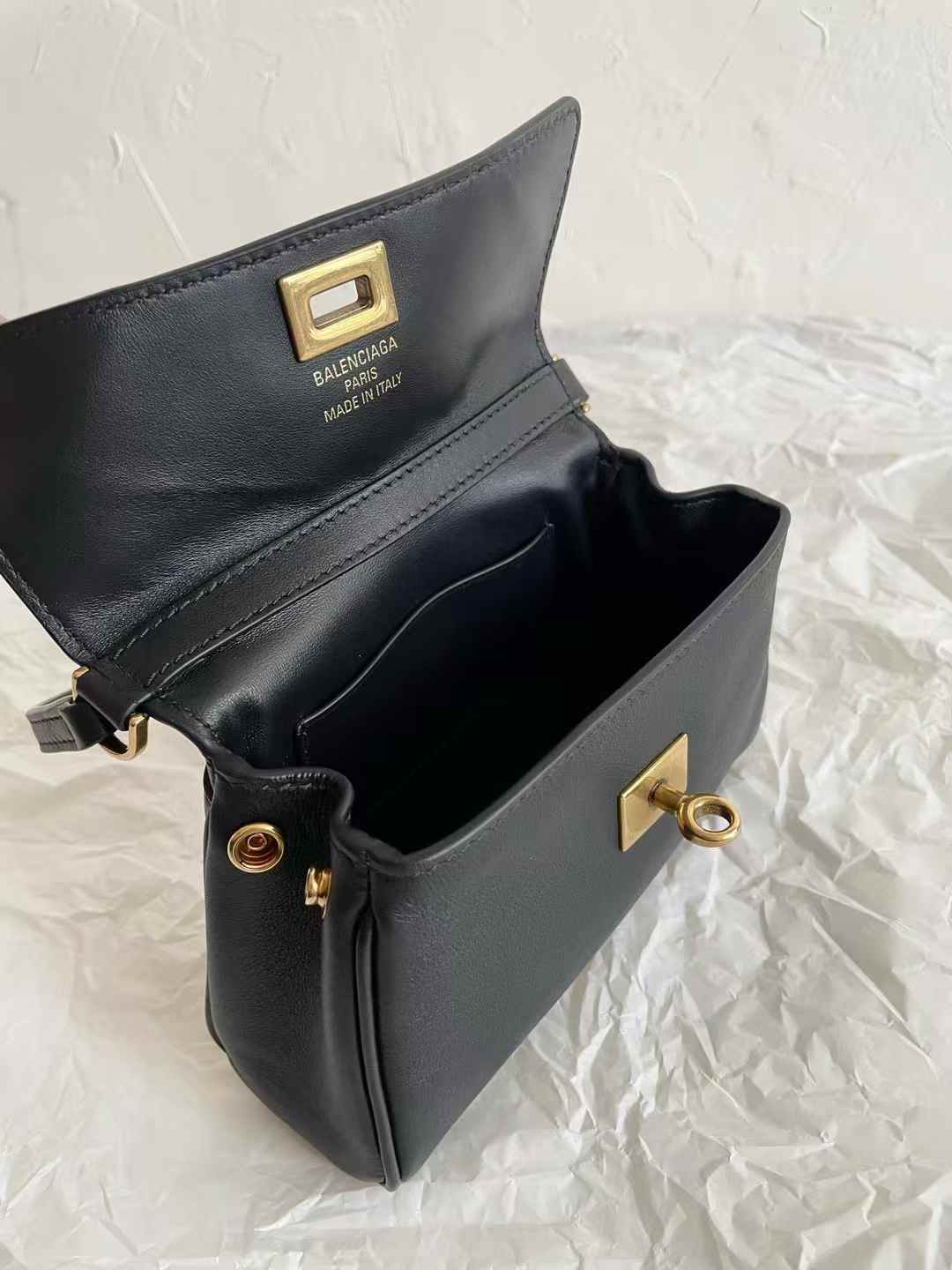 Balenciaga Women’s Rodeo Nano Bag With Chain in Black view 7