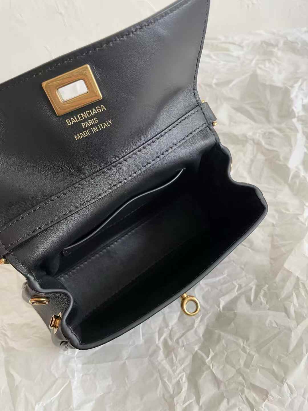 Balenciaga Women’s Rodeo Nano Bag With Chain in Black view 8