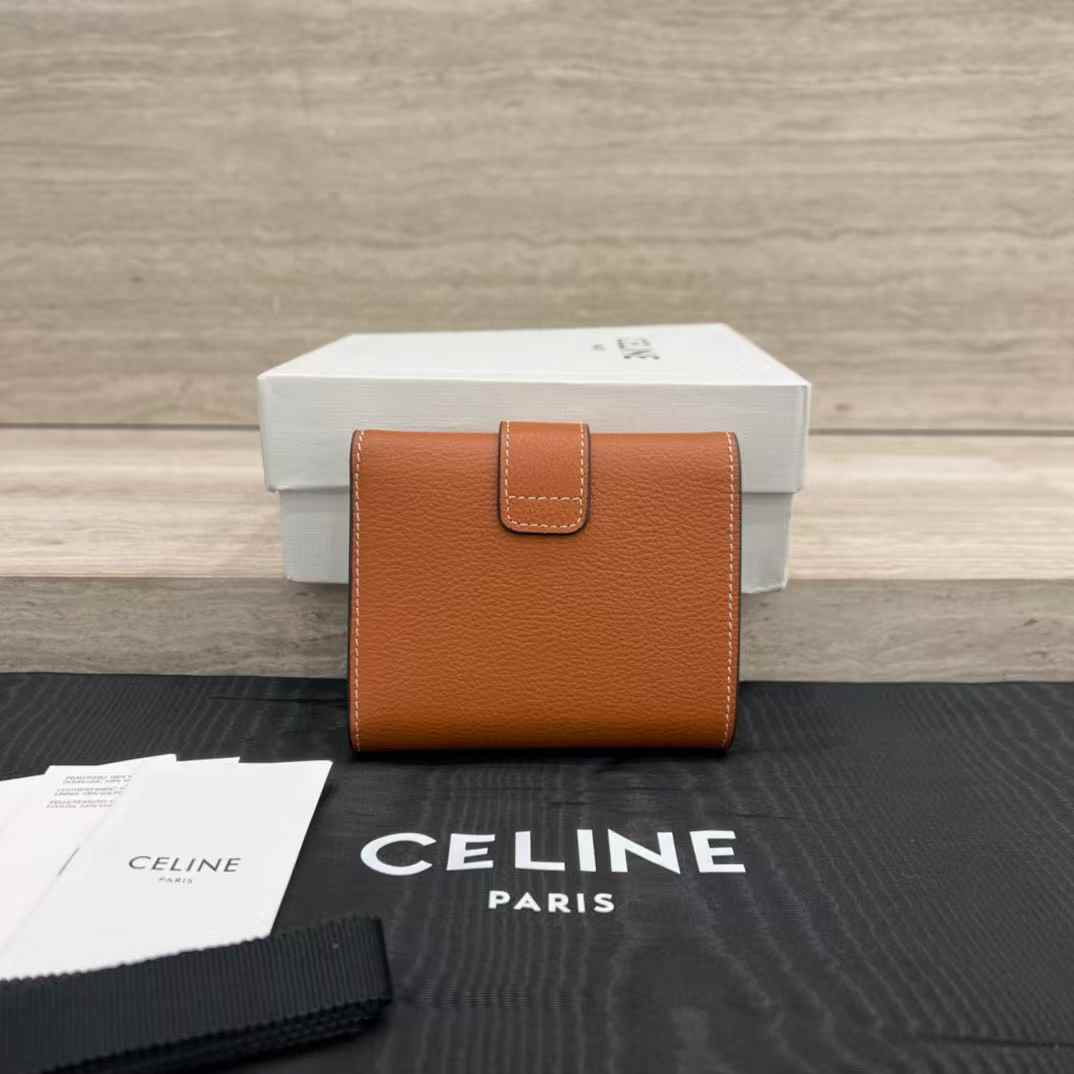 Celine Fine Wallet Victoire In Supple Grained Calfskin view 2