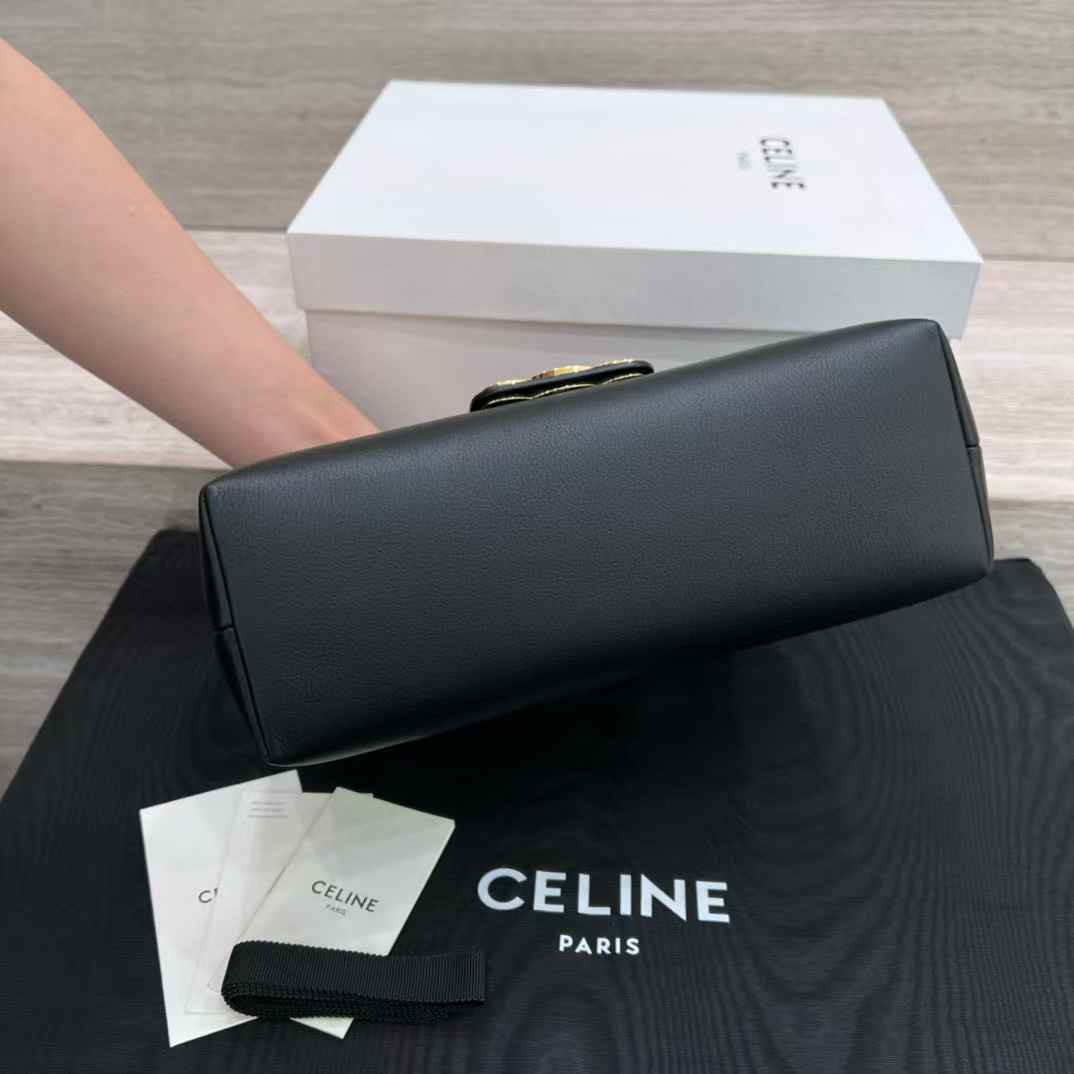 Celine Teen Victoire Bag In Supple Grained Calfskin view 8