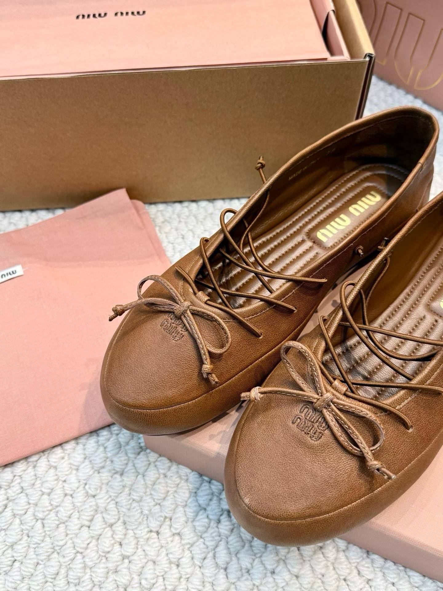 Miu Miu Vintage bow ballet shoes view 6