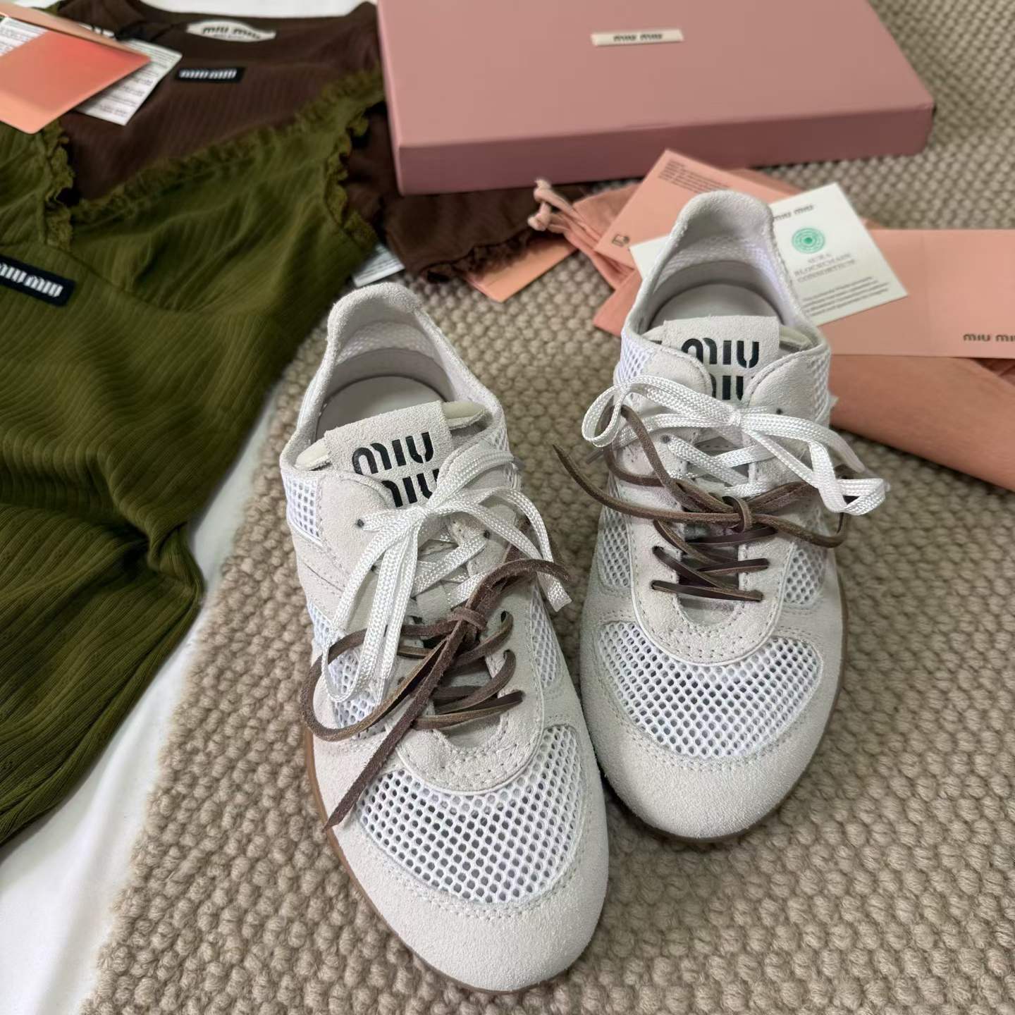 Miu Miu PLUME Virtue training shoes view 2