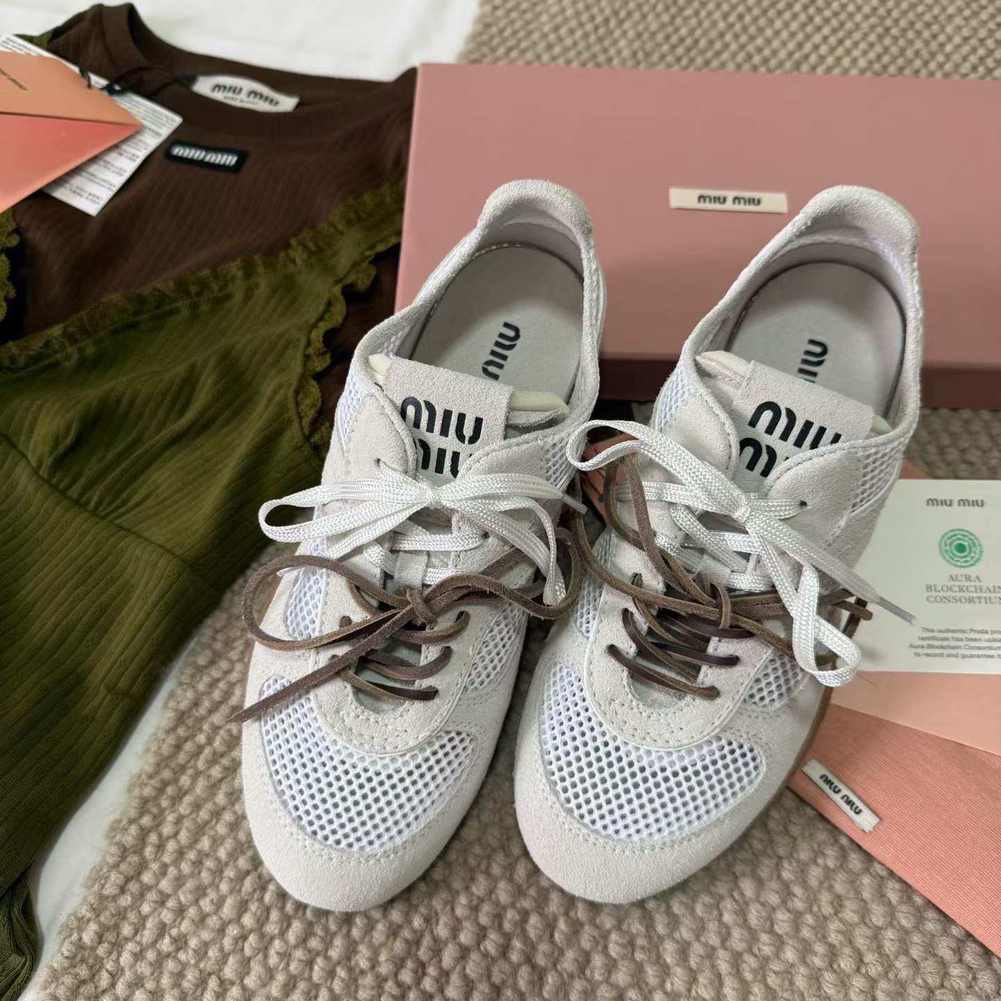 Miu Miu PLUME Virtue training shoes view 3