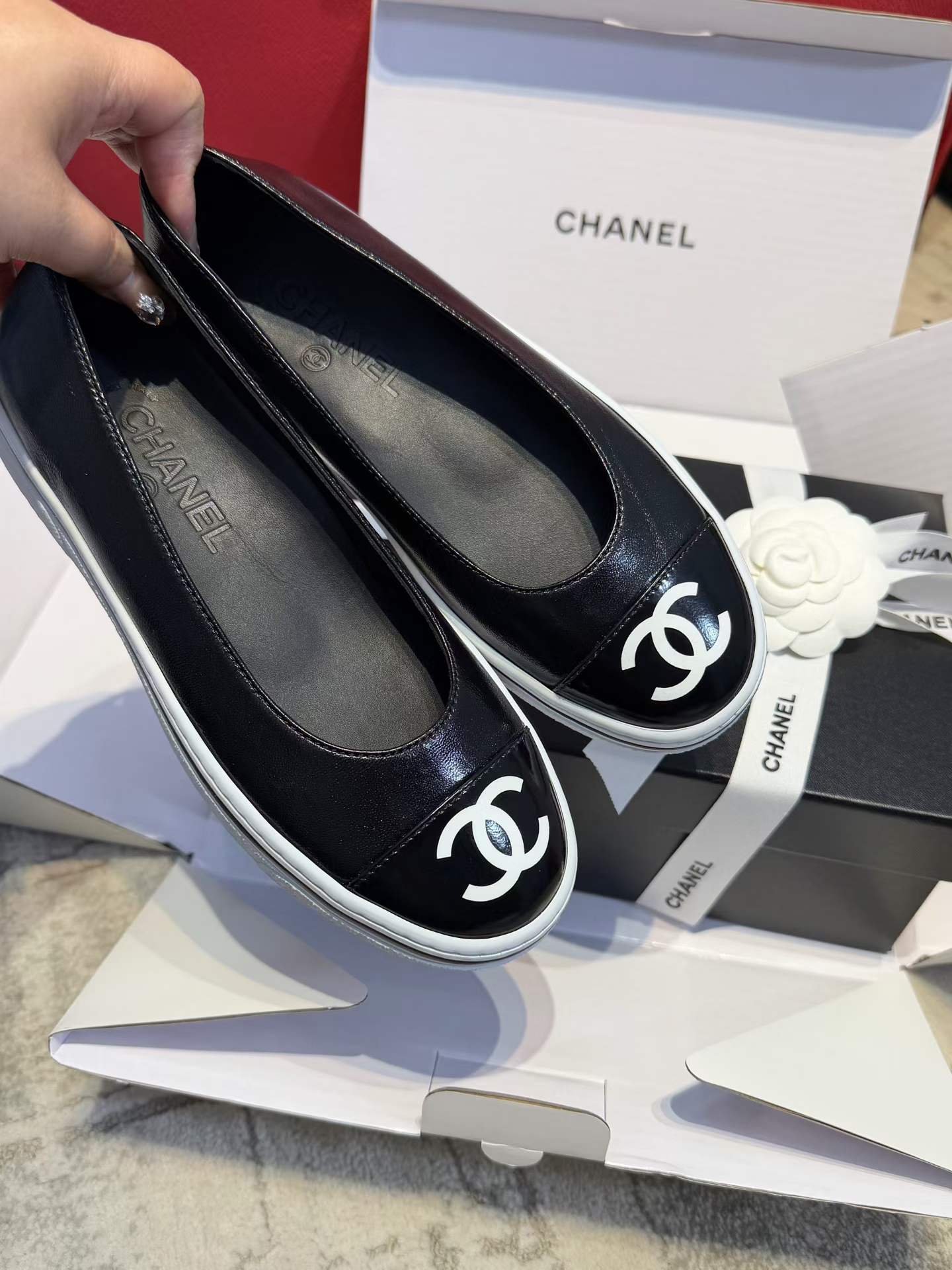 Chanel Flat Mary Jane Shoes view 2