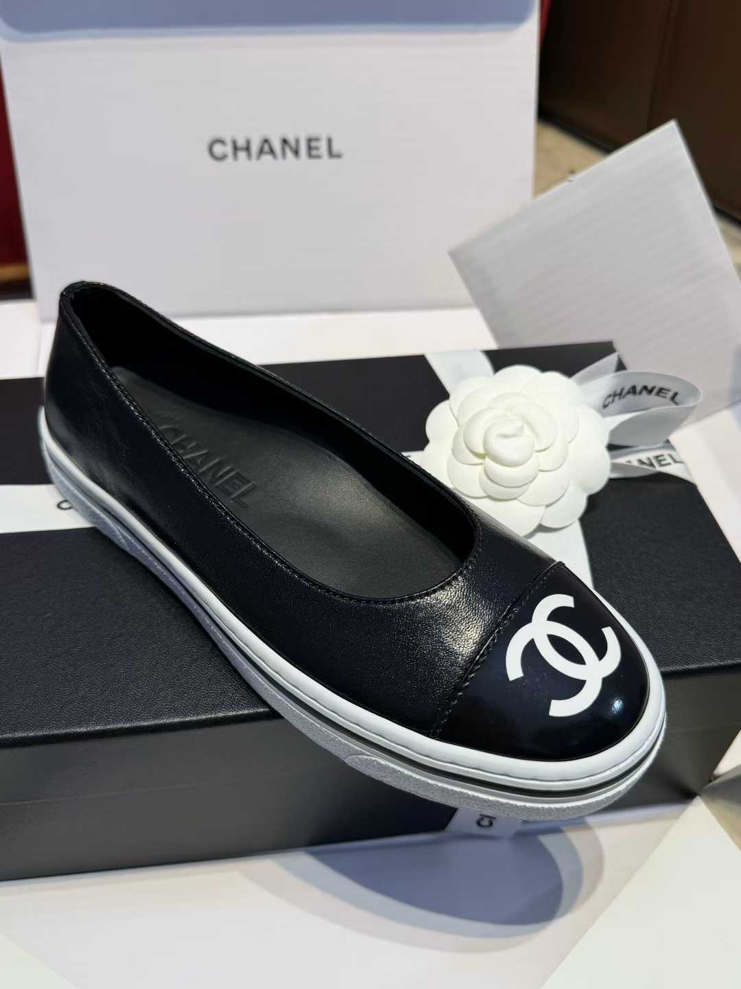 Chanel Flat Mary Jane Shoes view 5