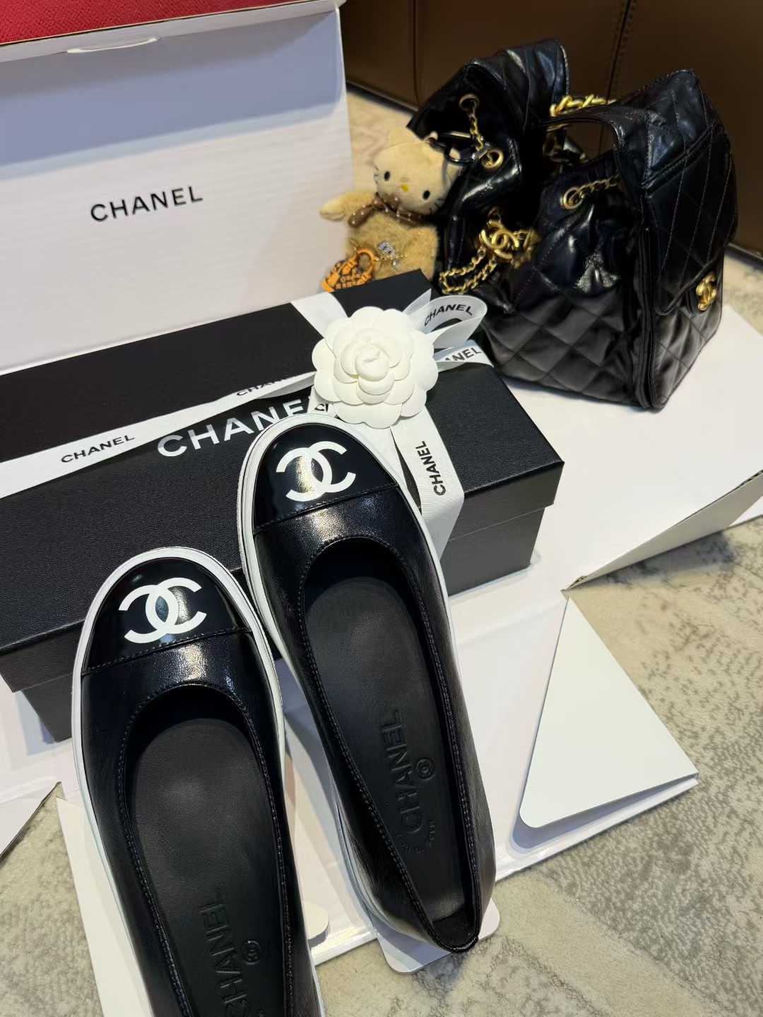 Chanel Flat Mary Jane Shoes view 6